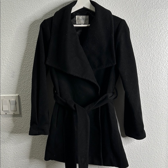 Black wool Trench Coat for Women size small - Picture 1 of 14